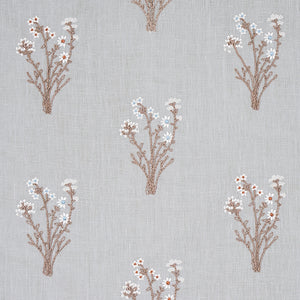 Schumacher Stora Embroidery Fabric 80400 / Mineral