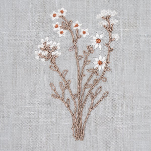 Schumacher Stora Embroidery Fabric 80400 / Mineral