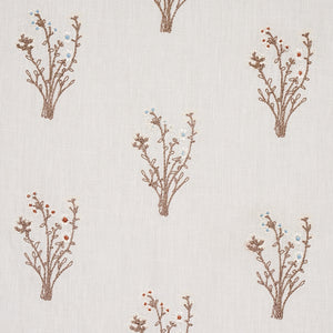Schumacher Stora Embroidery Fabric 80401 / Ivory