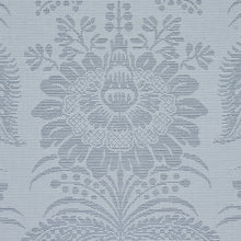 Load image into Gallery viewer, Schumacher Greta Damask Fabric 80420 / Blue