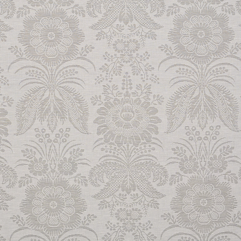 Schumacher Greta Damask Fabric 80421 / Grey