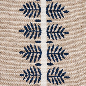 Schumacher Alva Hand Block Print Fabric 80522 / Blue