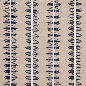 Schumacher Alva Hand Block Print Fabric 80522 / Blue