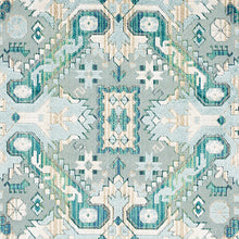 Load image into Gallery viewer, Schumacher Tiraz Velvet Fabric 80603 / Peacock