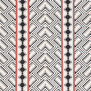 Schumacher Parvin Velvet Fabric 80650 / Black And Ivory