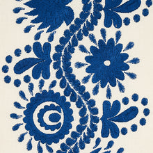Load image into Gallery viewer, Schumacher Theodora Embroidery Fabric 80741 / Blue