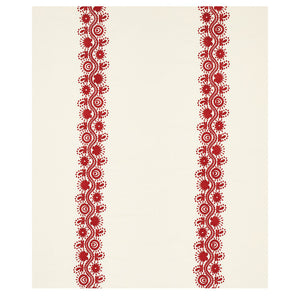 Schumacher Theodora Embroidery Fabric 80742 / Red