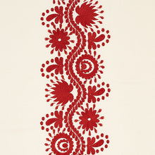 Load image into Gallery viewer, Schumacher Theodora Embroidery Fabric 80742 / Red