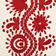 Load image into Gallery viewer, Schumacher Theodora Embroidery Fabric 80742 / Red
