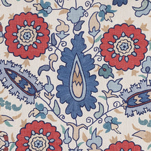 Load image into Gallery viewer, Schumacher Anatolia Embroidery Fabric 80750 / Blue &amp; Red
