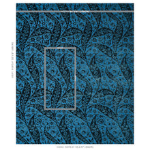 Load image into Gallery viewer, Schumacher Saz Paisley Silk Velvet Fabric 80780 / Blue