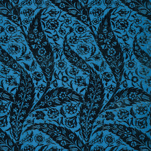 Load image into Gallery viewer, Schumacher Saz Paisley Silk Velvet Fabric 80780 / Blue