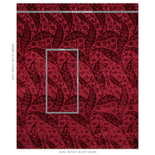 Load image into Gallery viewer, Schumacher Saz Paisley Silk Velvet Fabric 80782 / Burgundy