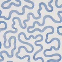 Load image into Gallery viewer, Schumacher Riley Embroidery Fabric 80790 / Navy On Natural