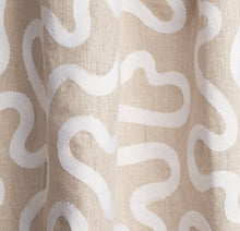 Load image into Gallery viewer, Schumacher Riley Embroidery Fabric 80792 / Ivory On Natural