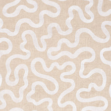Load image into Gallery viewer, Schumacher Riley Embroidery Fabric 80792 / Ivory On Natural