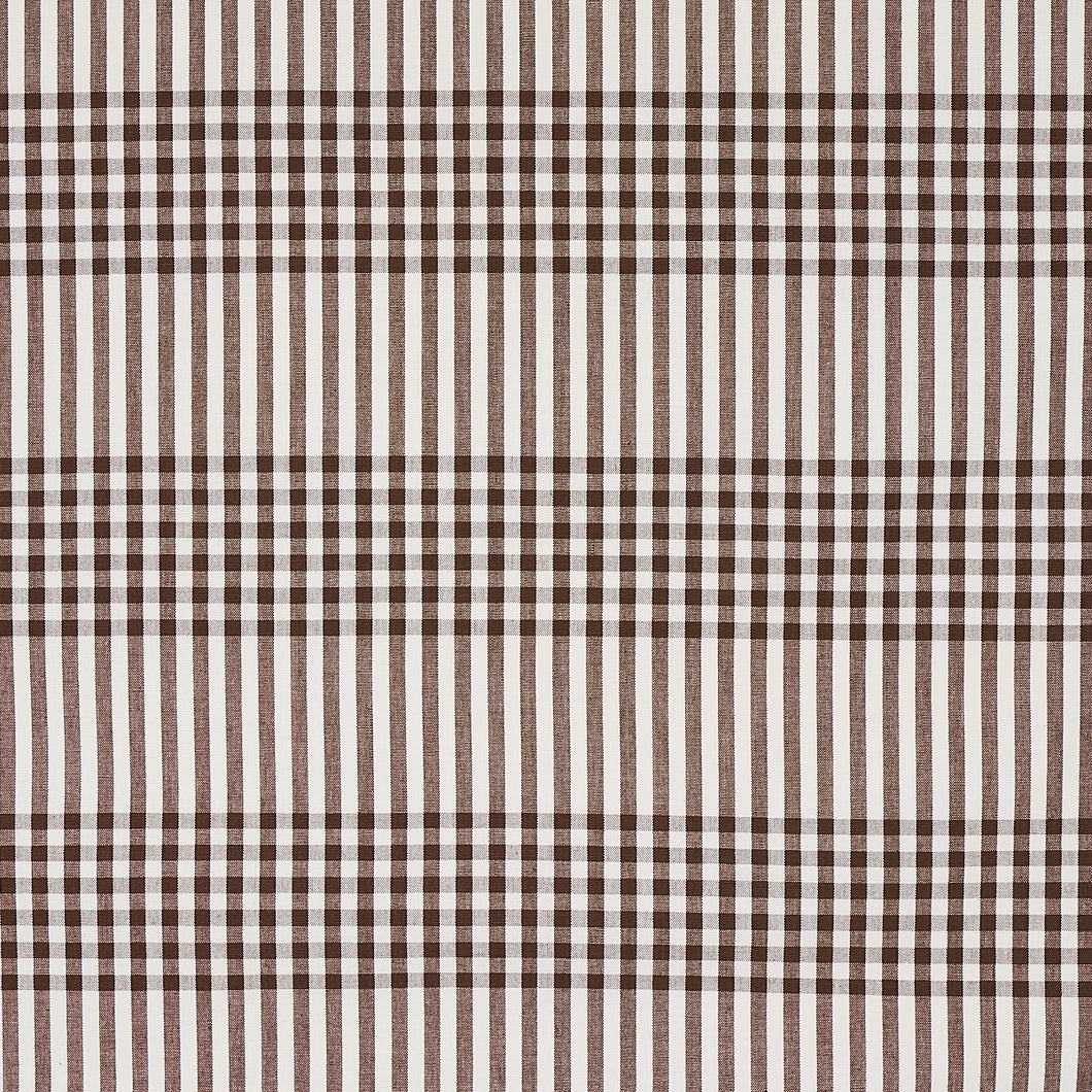 Schumacher Bergen Plaid Fabric 80801 / Brown