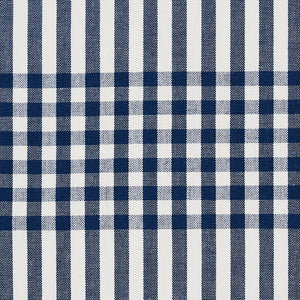 Schumacher Bergen Plaid Fabric 80802 / Navy