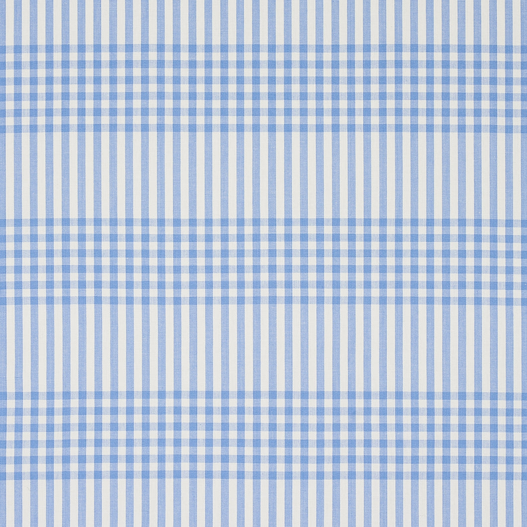Schumacher Bergen Plaid Fabric 80803 / Sky