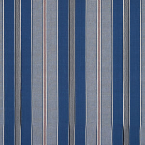 Schumacher Scoop Hand Woven Stripe Neptune Fabric Bistro