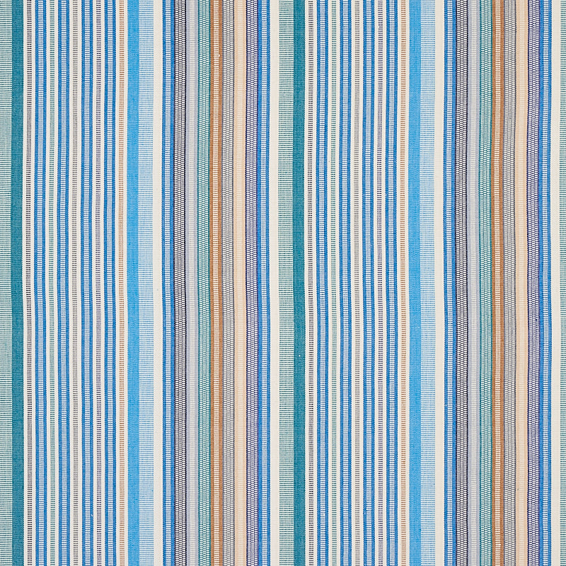 Schumacher Ripple Hand Woven Stripe Fabric 80821 / Surf