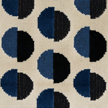 Load image into Gallery viewer, Schumacher Half Moon Velvet Fabric 80850 / Navy