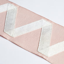 Load image into Gallery viewer, Schumacher Legere Applique Tape Trim 80874 / Ivory On Blush
