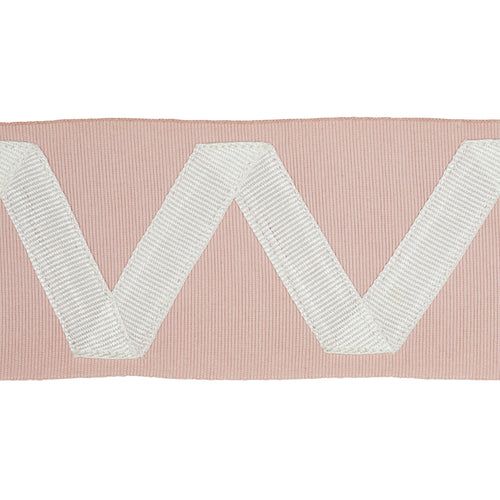 Schumacher Legere Applique Tape Trim 80874 / Ivory On Blush