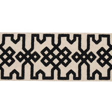 Load image into Gallery viewer, Schumacher Knotted Trellis Tape Trim 80880 / Black On Unbleached