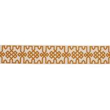 Load image into Gallery viewer, Schumacher Knotted Trellis Tape Trim 80882 / Ocher E On Unbleached