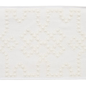 Schumacher Knotted Trellis Tape Trim 80884 / White On White