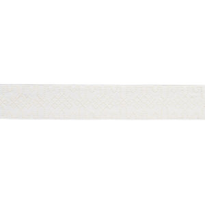 Schumacher Knotted Trellis Tape Trim 80884 / White On White
