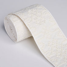 Load image into Gallery viewer, Schumacher Knotted Trellis Tape Trim 80884 / White On White