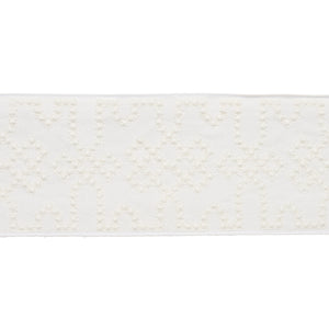 Schumacher Knotted Trellis Tape Trim 80884 / White On White