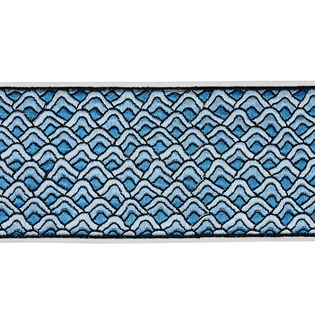 Schumacher Sunrise Embroidery Tape Trim 80893 / Blues