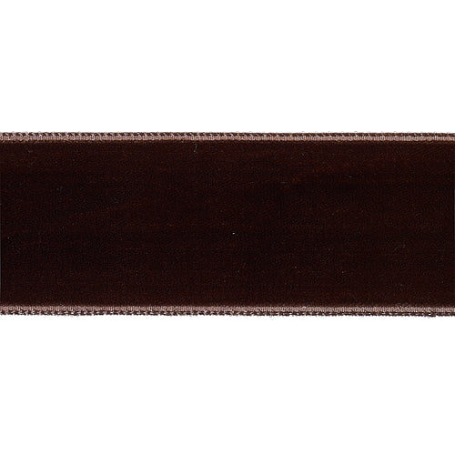 Schumacher Velvet Tape Trim Wide 80969 / Truffle