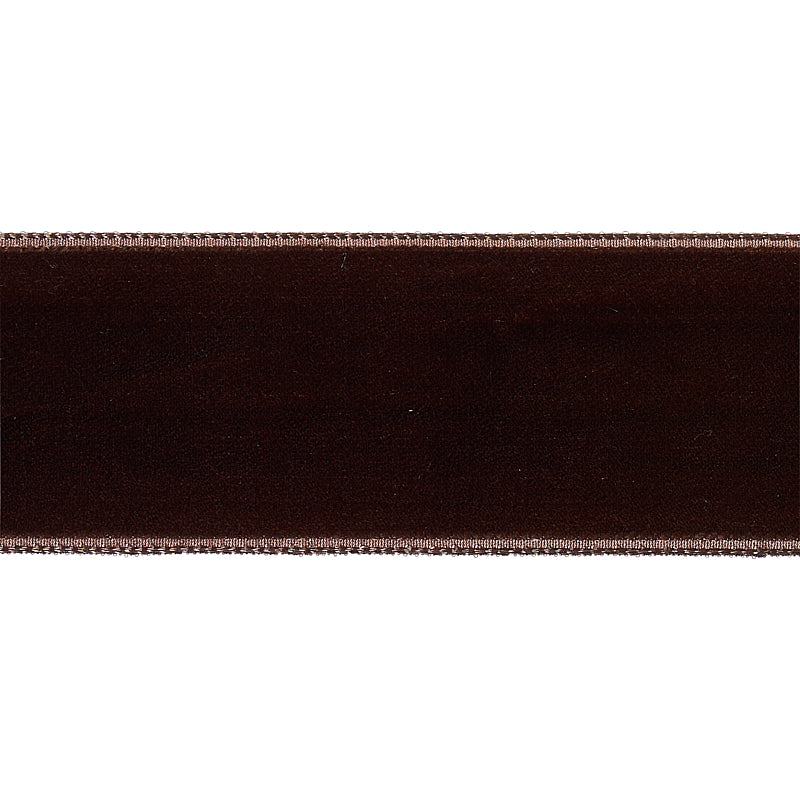 Schumacher Velvet Tape Trim Wide 80969 / Truffle