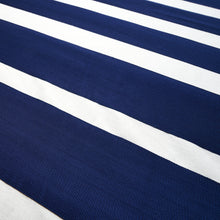 Load image into Gallery viewer, Schumacher Ribbon Appliqué Panel Fabric 81141 / Navy On Ivory