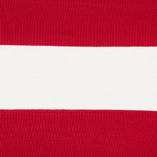 Load image into Gallery viewer, Schumacher Ribbon Appliqué Panel Fabric 81143 / Red On Ivory