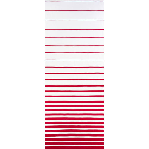 Schumacher Ribbon Appliqué Panel Fabric 81143 / Red On Ivory