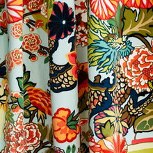 Load image into Gallery viewer, Schumacher Chiang Mai Dragon Velvet Fabric 81170 / Aquamarine