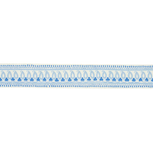 Schumacher Paisley Embroidered Tape Trim 81230 / Blues