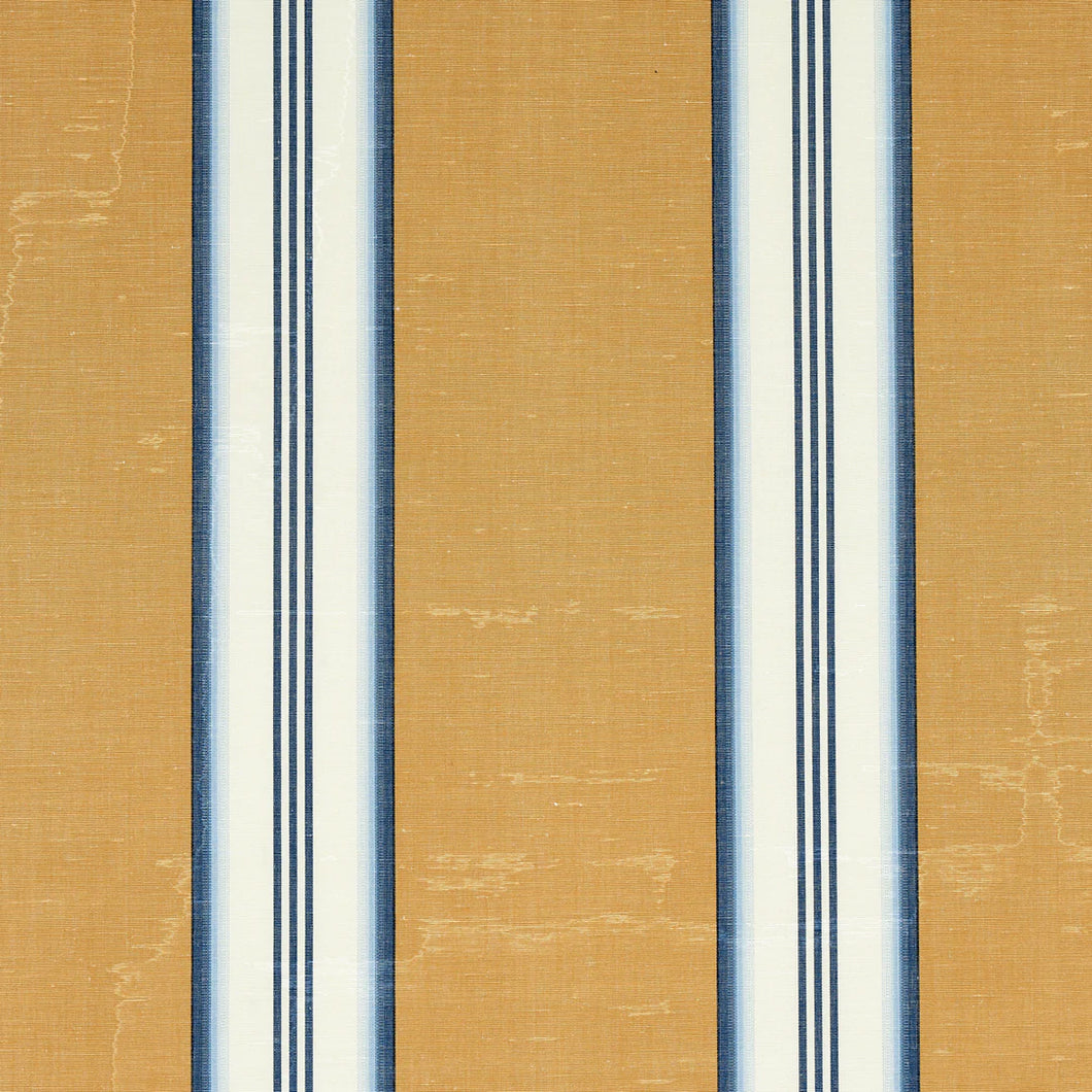 Schumacher Randolph Stripe Moiré Fabric 81420 / Goldsmith
