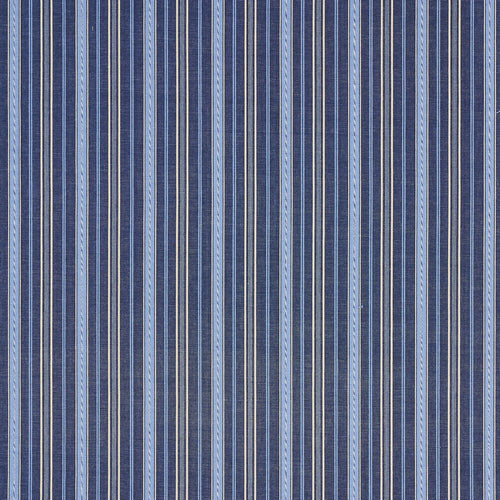 Schumacher Lightfoot Stripe Fabric 81440 / Delft