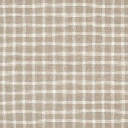 Schumacher Crawford Linen Check Fabric 81453 / Flax