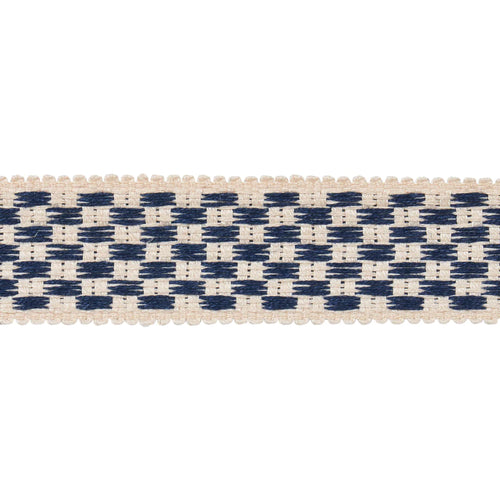 Schumacher Crawford Check Tape Medium Trim 81630 / Indigo
