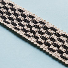 Load image into Gallery viewer, Schumacher Crawford Check Tape Medium Trim 81633 / Basalt