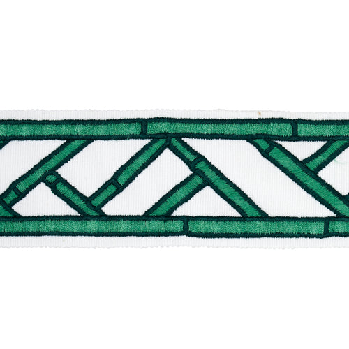 Schumacher Bamboo Trellis Tape Trim 81741 / Green