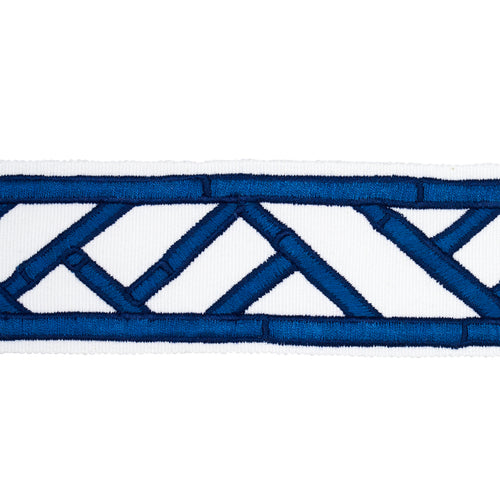 Schumacher Bamboo Trellis Tape Trim 81742 / Blue