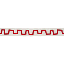 Load image into Gallery viewer, Schumacher Corbu Tape Trim 81772 / Red